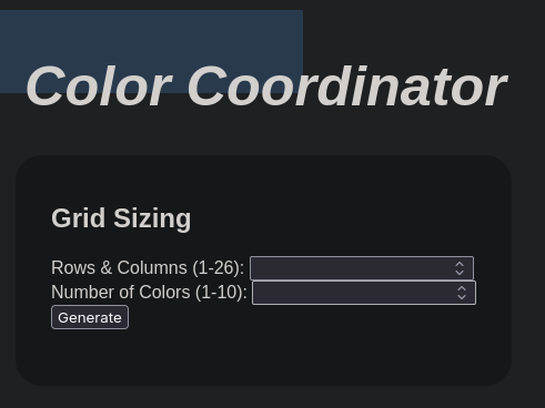 grid sizing option selector